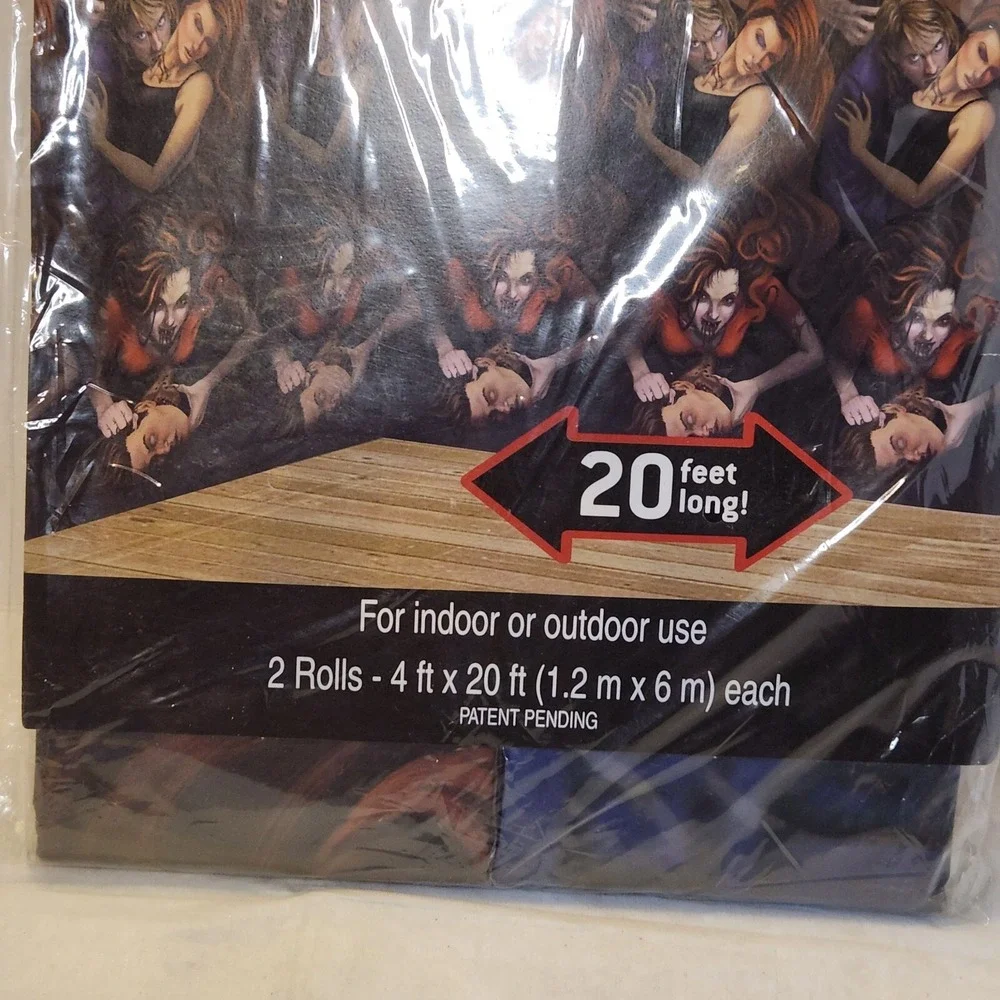 Vampire Bite Room Scene Setter Room Roll Halloween Party Backdrop Decoration
